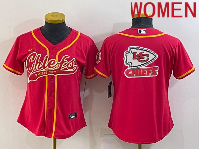 Women Kansas City Chiefs Blank Red 2022 Nike Co branded NFL Jerseys1->women nfl jersey->Women Jersey